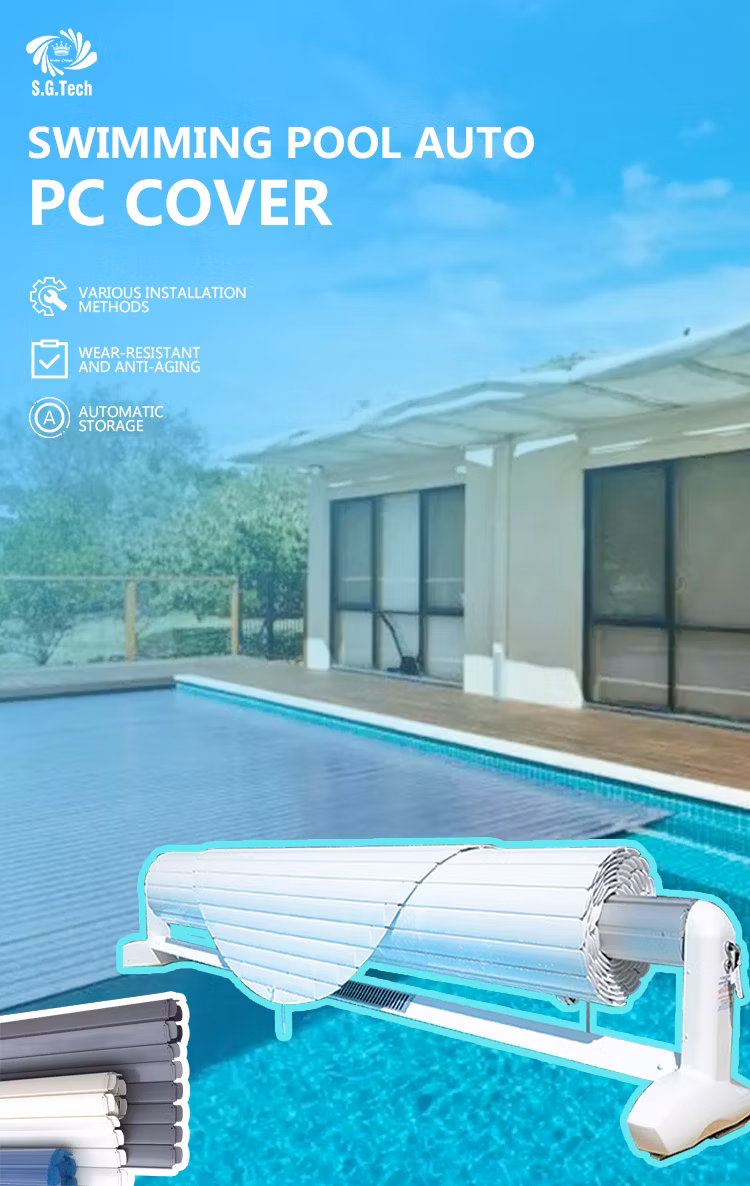 Water Crown High Quality Swimming Pool PC Slat Automatic Swimming Pool Overing Film Machine Accessory for Outdoor Use