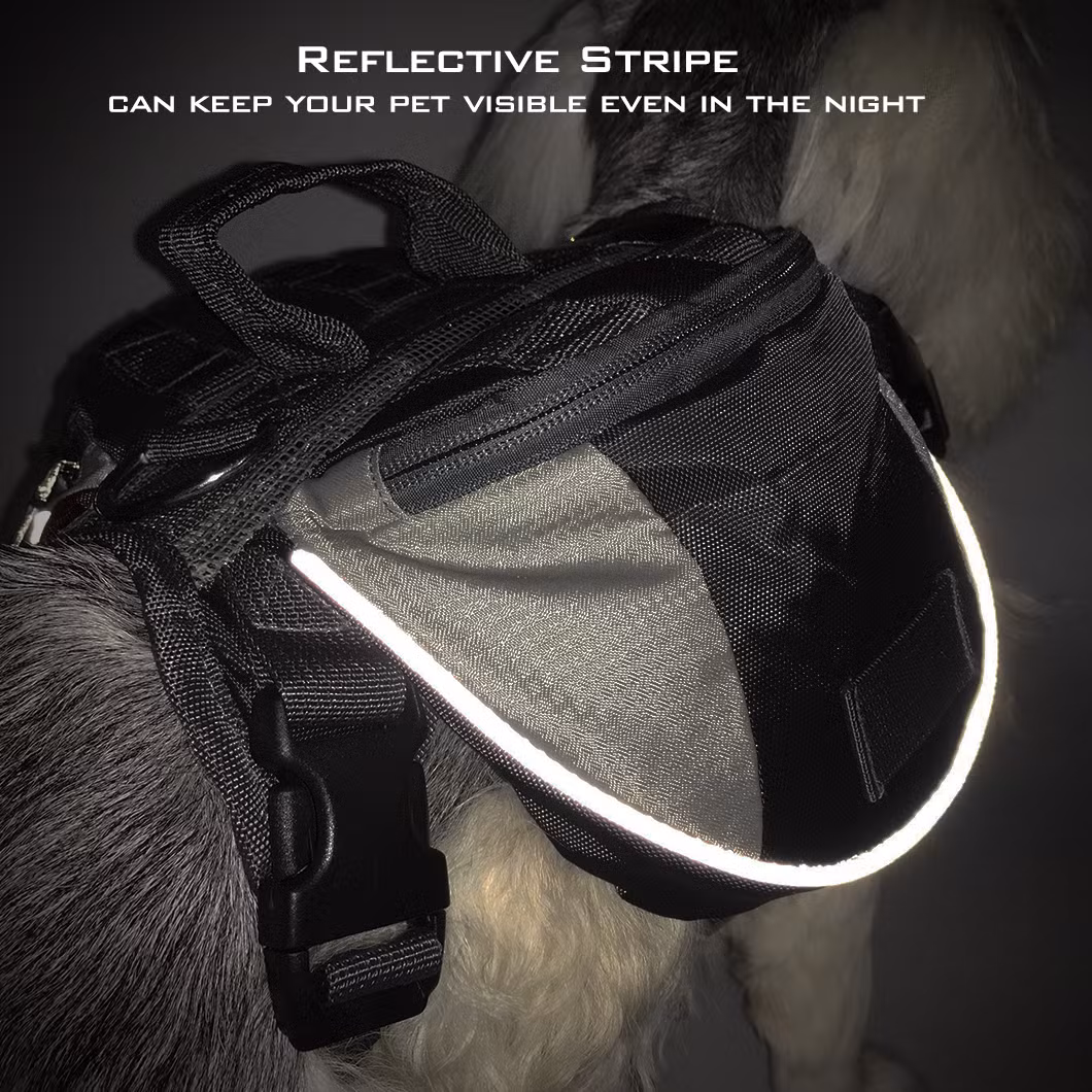Wholesale Adjustable Outdoor Visiable Durable Hiking Dog Saddle Bag Pet Accessories