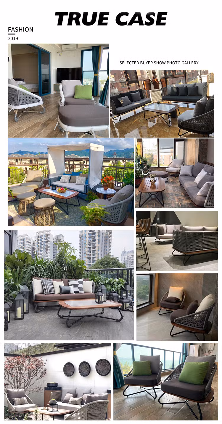 Luxury Waterproof Modern Aluminum Furniture Balcony Porch Patio Sofa Set