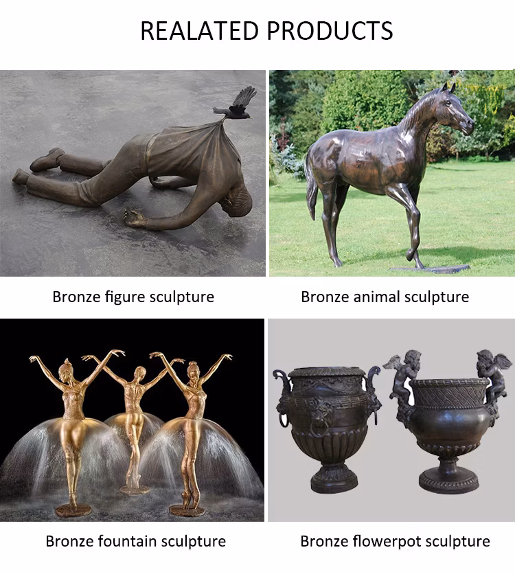 Wholesale Cheap Price Custom Casting Animal Metal Nude Lady Art Craft Statue Sculpture Home Decoration Garden Bronze Indoor and Outdoor Dining Table