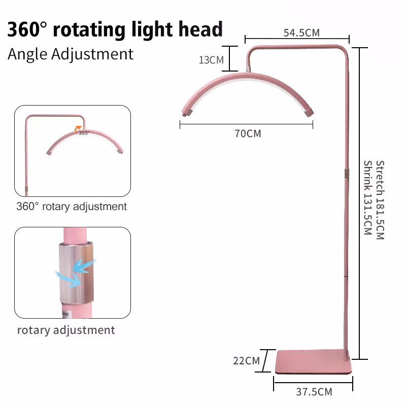 28&quot;40W U-Shaped LED Nail Beauty Eyelash Tattoo Light Beauty Half Moon Light