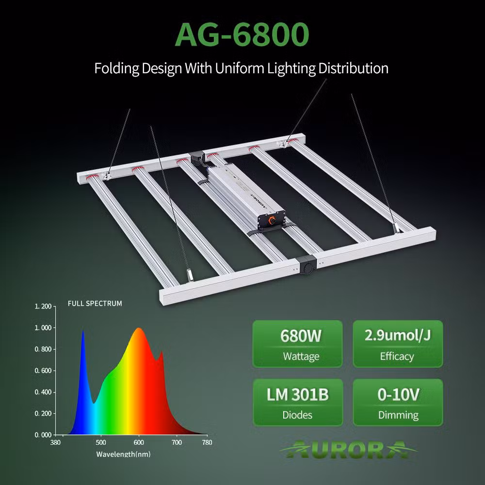 Samsung Lm301b Custom UV IR Foldable LED Plant Light Full Spectrum 320W 680W 800W LED Grow Light for Greenhouse Growing