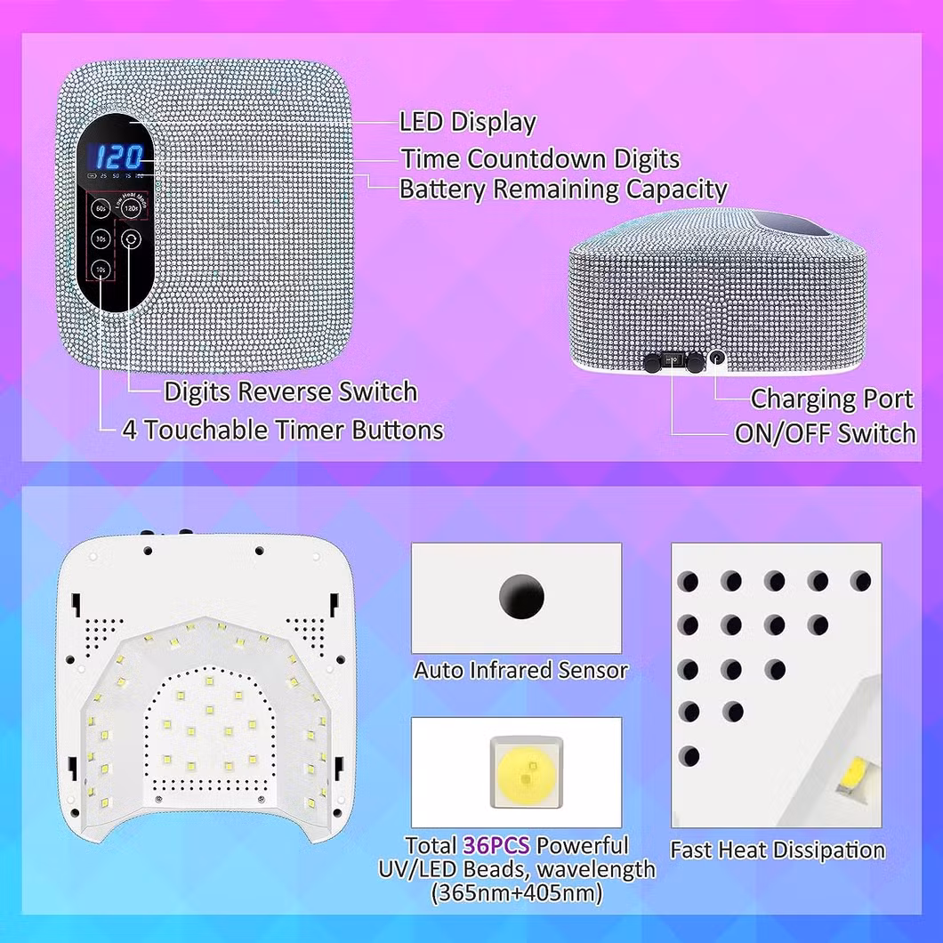 Hot Sales UV LED Light Nail Dryer Rechargeable UV LED Nail Lamp