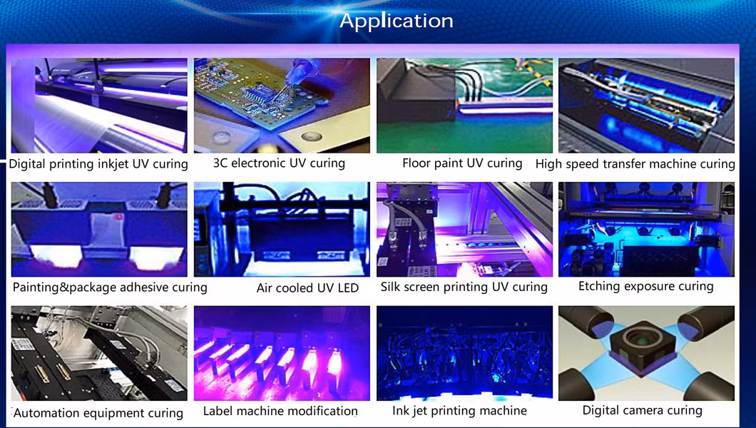 Inkjet UV Curing Lamp Air Cooled 180watt UV LED System Qr Code UV Ink Curing Equipment Printer UV Lamp