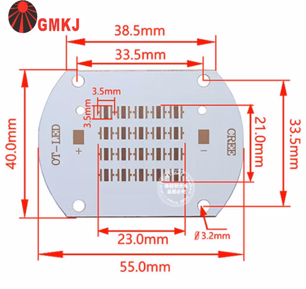 Customized 10W 20W 30W 40W 50W 60W 70W 80W 90W 100W High Power UV LED PCB Module 365nm 370nm 380nm 390nm 395nm 400nm 405nm 410nm 420nm for Printing/Curing Kit