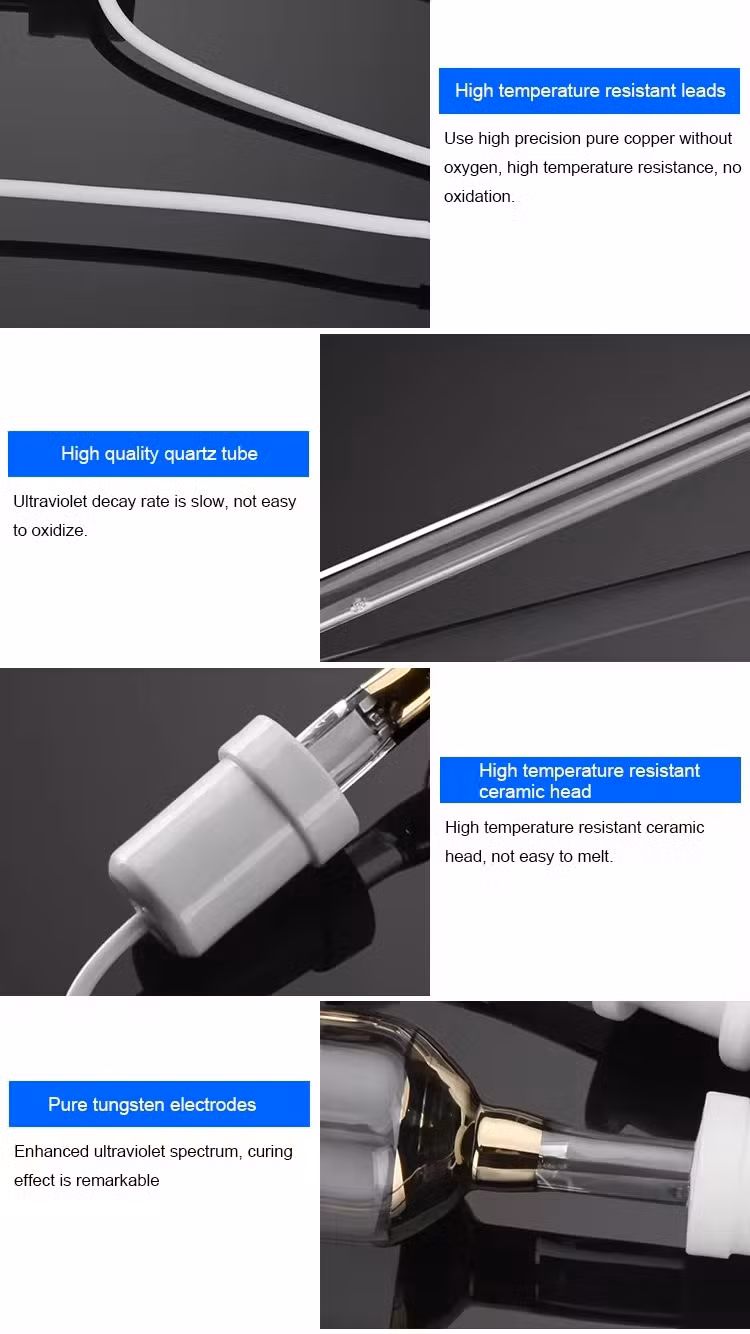 Factory Price High Power Quartz Germicidal Disinfection Lamp 365nm UV Curing Light for Printing