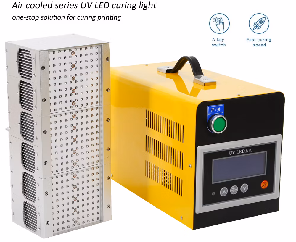 1200W Air-Cooled 365/385/395/405nm Ultraviolet Band Portable UV LED Curing Lamp for UV Glue Curing Machine