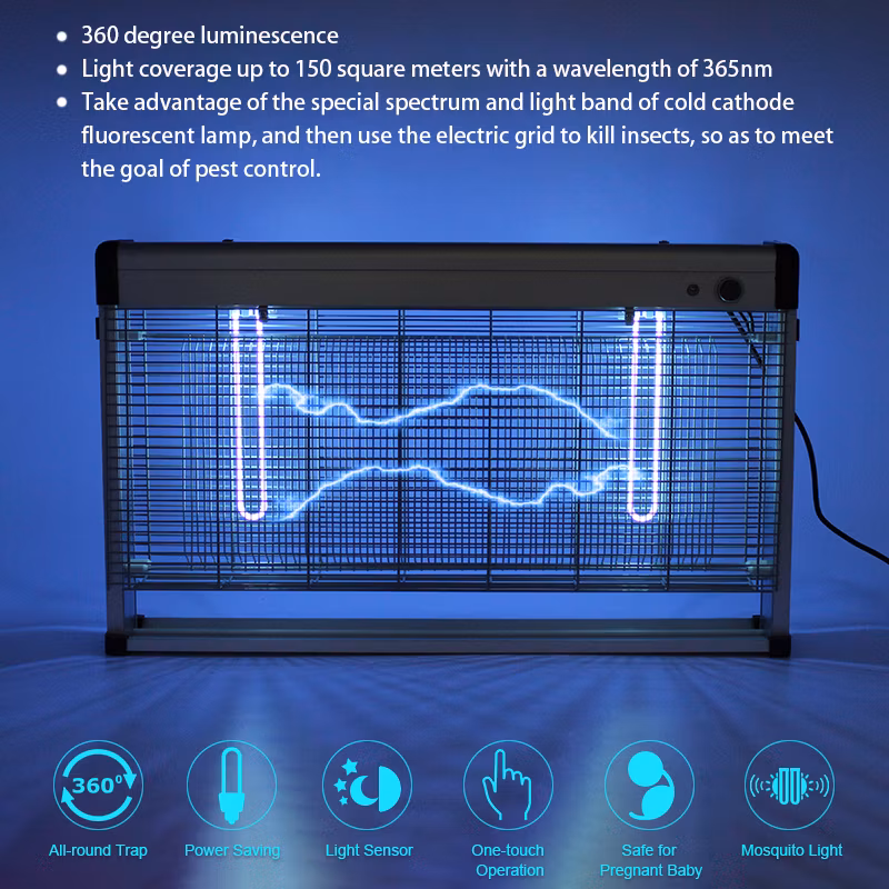 New Aluminum Alloy Mosquito Trap Lamp Tube Life Time 20000 Hours UV Bug Zapper Suppiler
