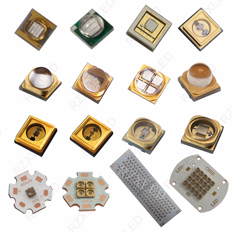 Rzxled Epileds Chip LED Diodes 360nm 370nm 380nm 390nm 395nm 405nm 1W 2W 4W 5W High Power 3W UV LED 365nm with PCB Heatsink Board for Lathography Light