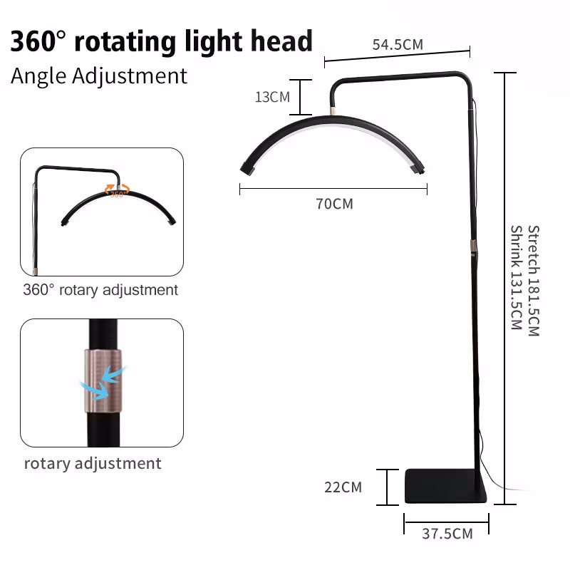 28&quot;40W U-Shaped LED Nail Beauty Eyelash Tattoo Light Beauty Half Moon Light