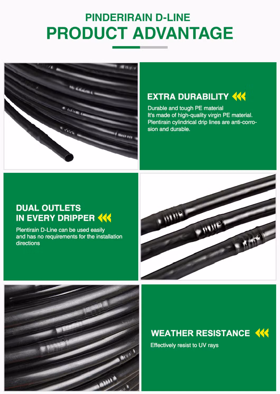 Hot Sale Agriculture Greenhouse Farm HDPE Pipe Drip Pipe