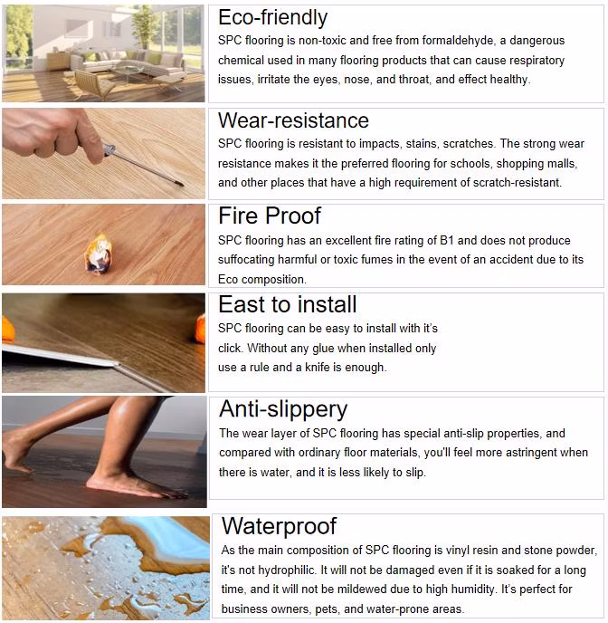 Free Sample Click PVC Wood Parquet Waterproof MDF/HDF/Vinyl/WPC/Lvp/Lvt/Espc/Spc/ Vinyl/ Laminated Laminate Flooring