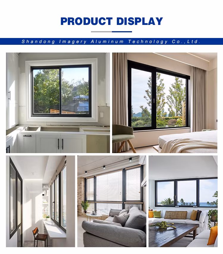 Cheap Price Soundproof Simple Design Aluminium Sliding Glass Window