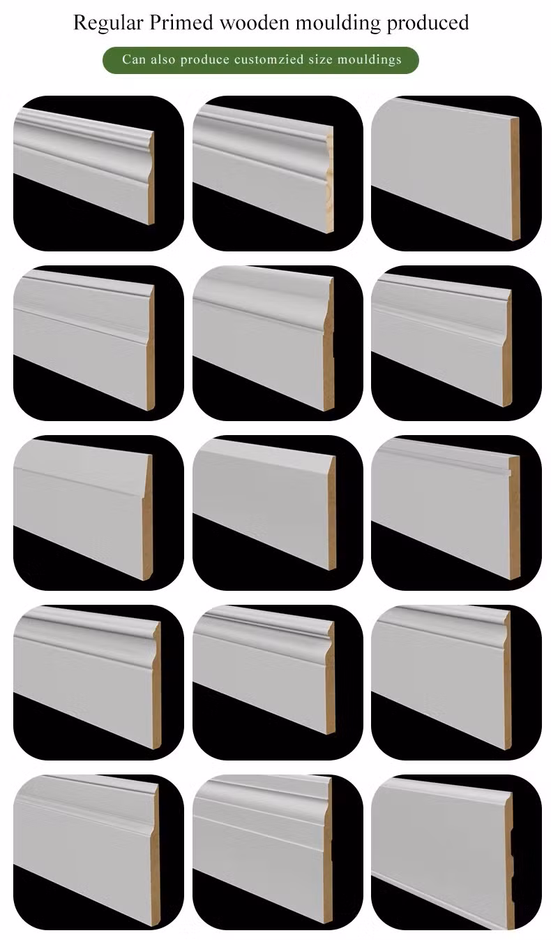 Changyuan Decoration Material MDF Skirting Putty Primer Composite Wall Fence Siding Panel Door Window Stop Frame