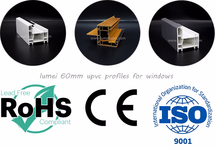 PVC Windows and Doors Made in Casement UPVC Profiles