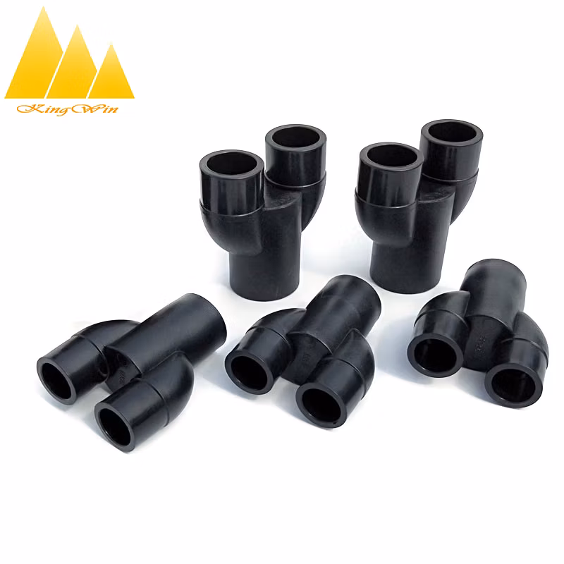 Polyethylene Fitting PE HDPE Geothermal Pipe Fittings Y Shape Connector Fittings
