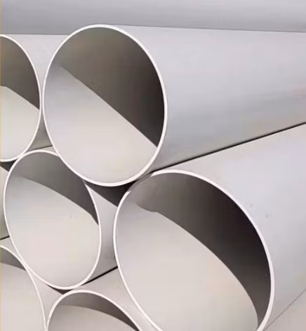 White Large-Diameter PVC Plastic Building Engineering Construction Drain Pipes and Tubes 50mm*2mm