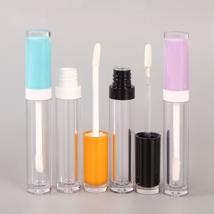 Custom Color Mini 5.5ml PETG Plastic Transparent Lip Gloss Tube