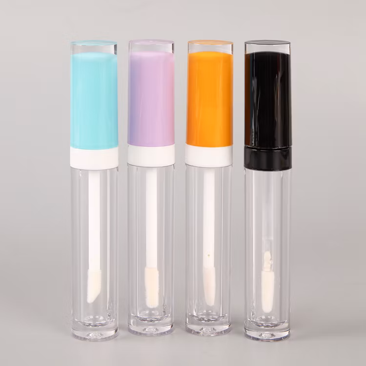 Custom Color Mini 5.5ml PETG Plastic Transparent Lip Gloss Tube