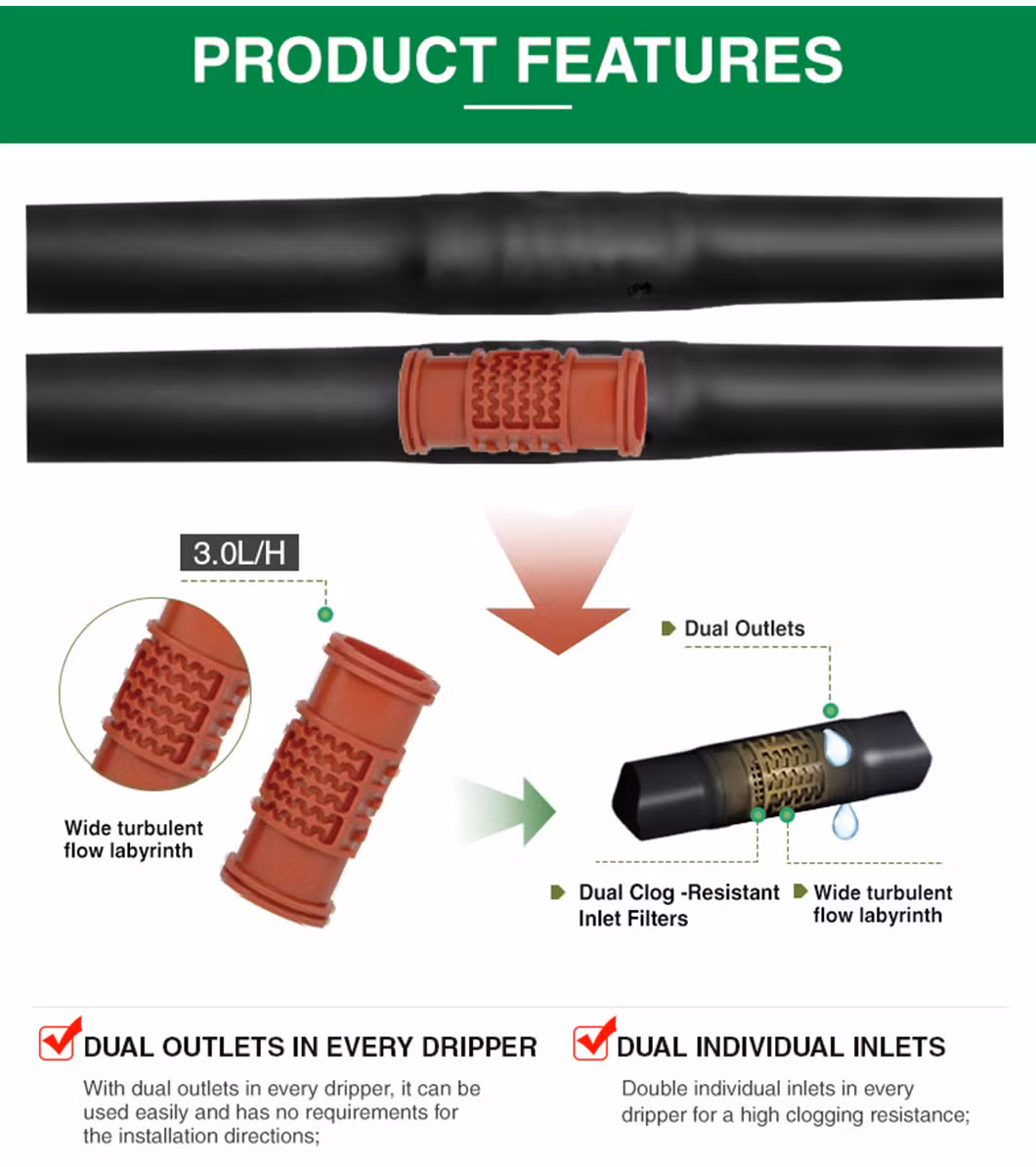 Hot Sale Agriculture Greenhouse Farm HDPE Pipe Drip Pipe