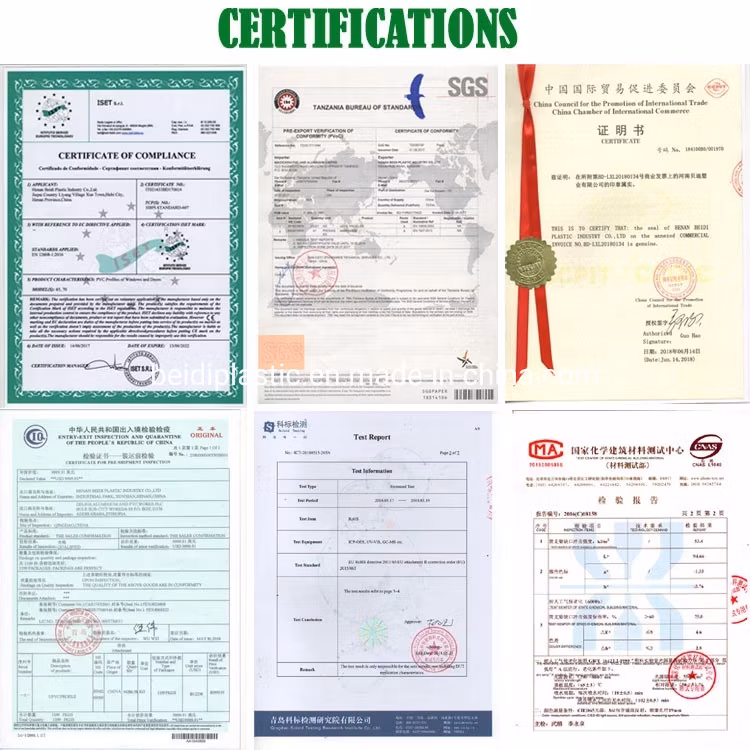 Cheap Color PVC 60 Casement UPVC Plastic Profile 5 Chamber Extruded Sliding Door Window Frame