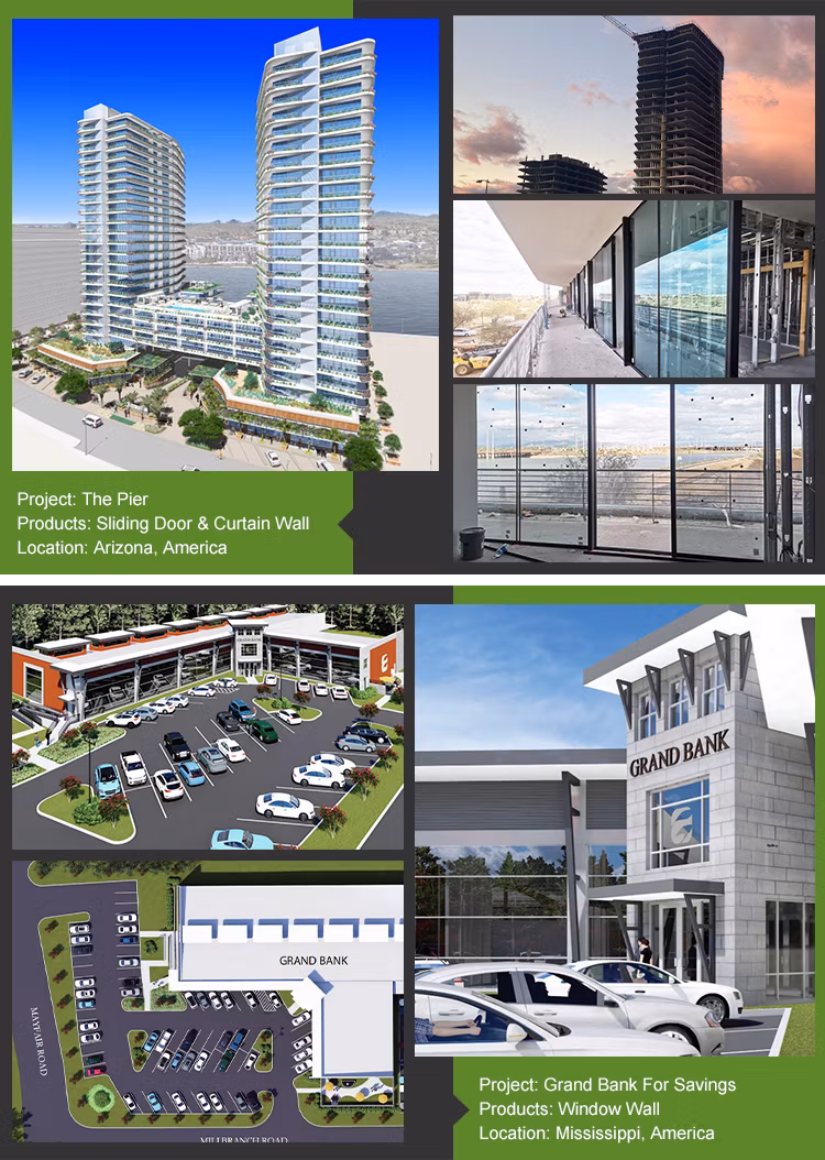 USA Style Bullet Proof Glass Window UPVC Frame Thermal Break Double Glazed PVC Casement Windows and Door