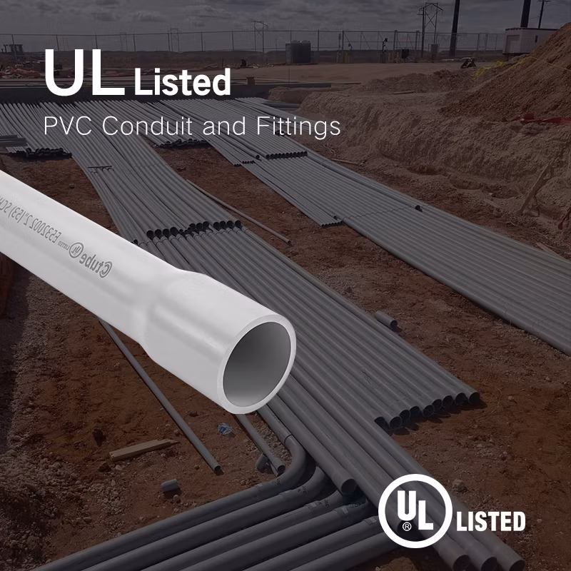 Ctube CSA List Manufacture 3/4, 1 Inch Bell End PVC Pipe Electrical Conduit for Wiring