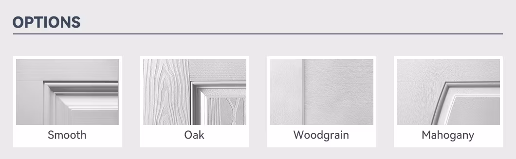 MID-Century Style Fiberglass Door PVC Frame Decorative Oval Glass External Door House Doors
