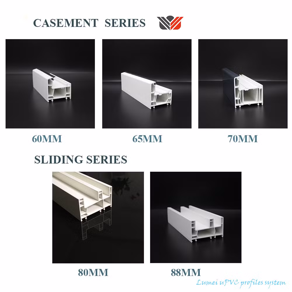 PVC Windows and Doors Made in Casement UPVC Profiles
