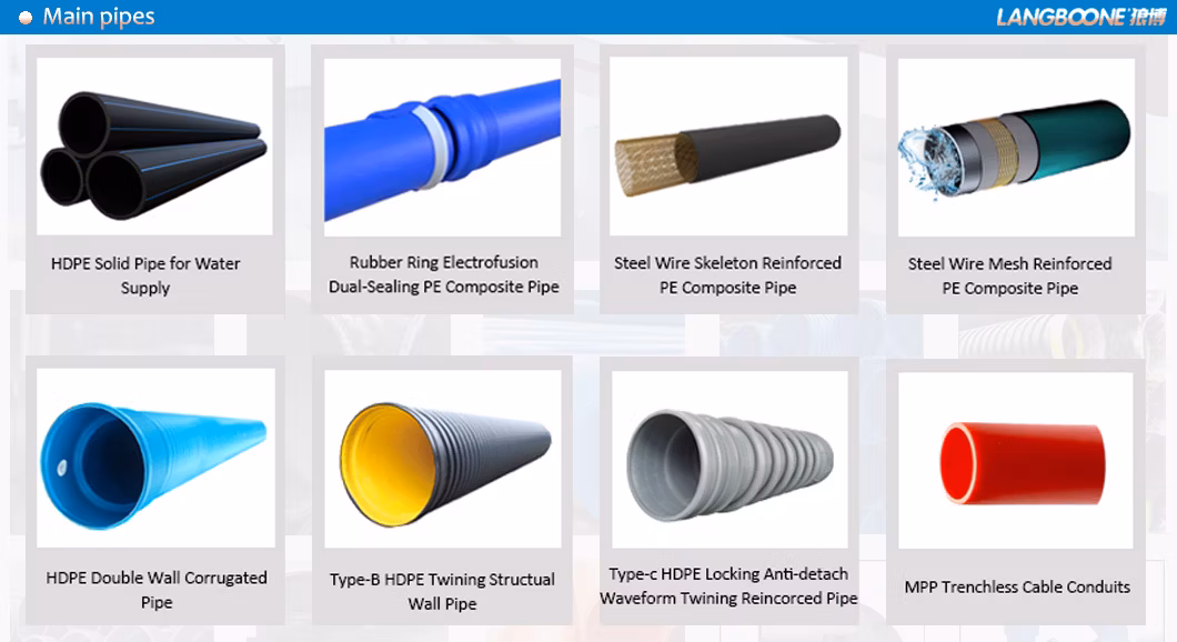 Type-B Twining Structual Wall Drainage Krah Water Plastic HDPE PVC Water Pipe