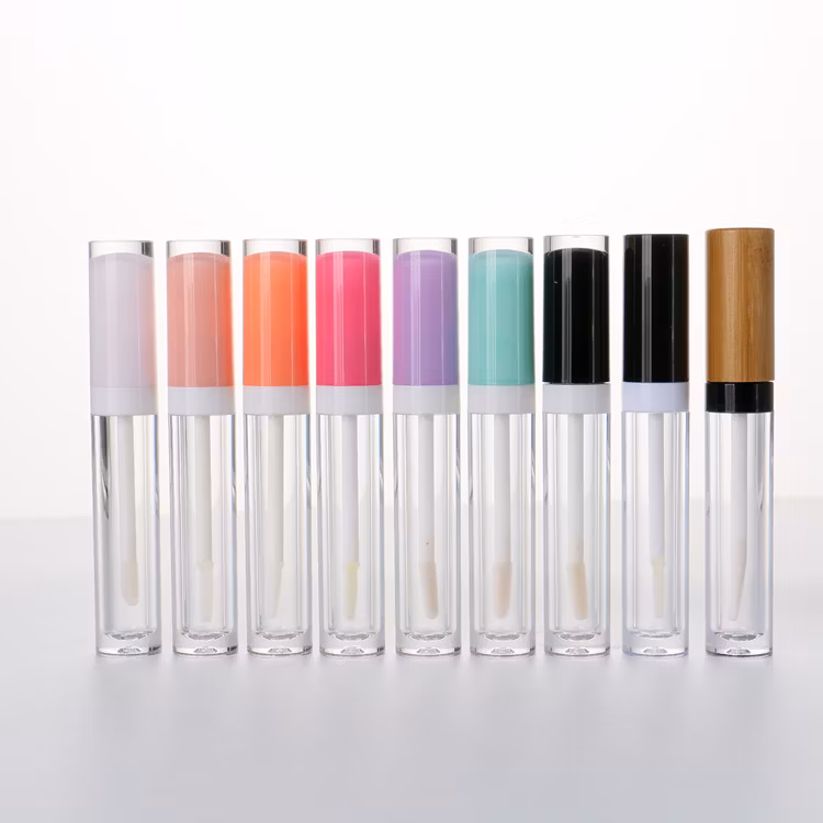 Custom Color Mini 5.5ml PETG Plastic Transparent Lip Gloss Tube