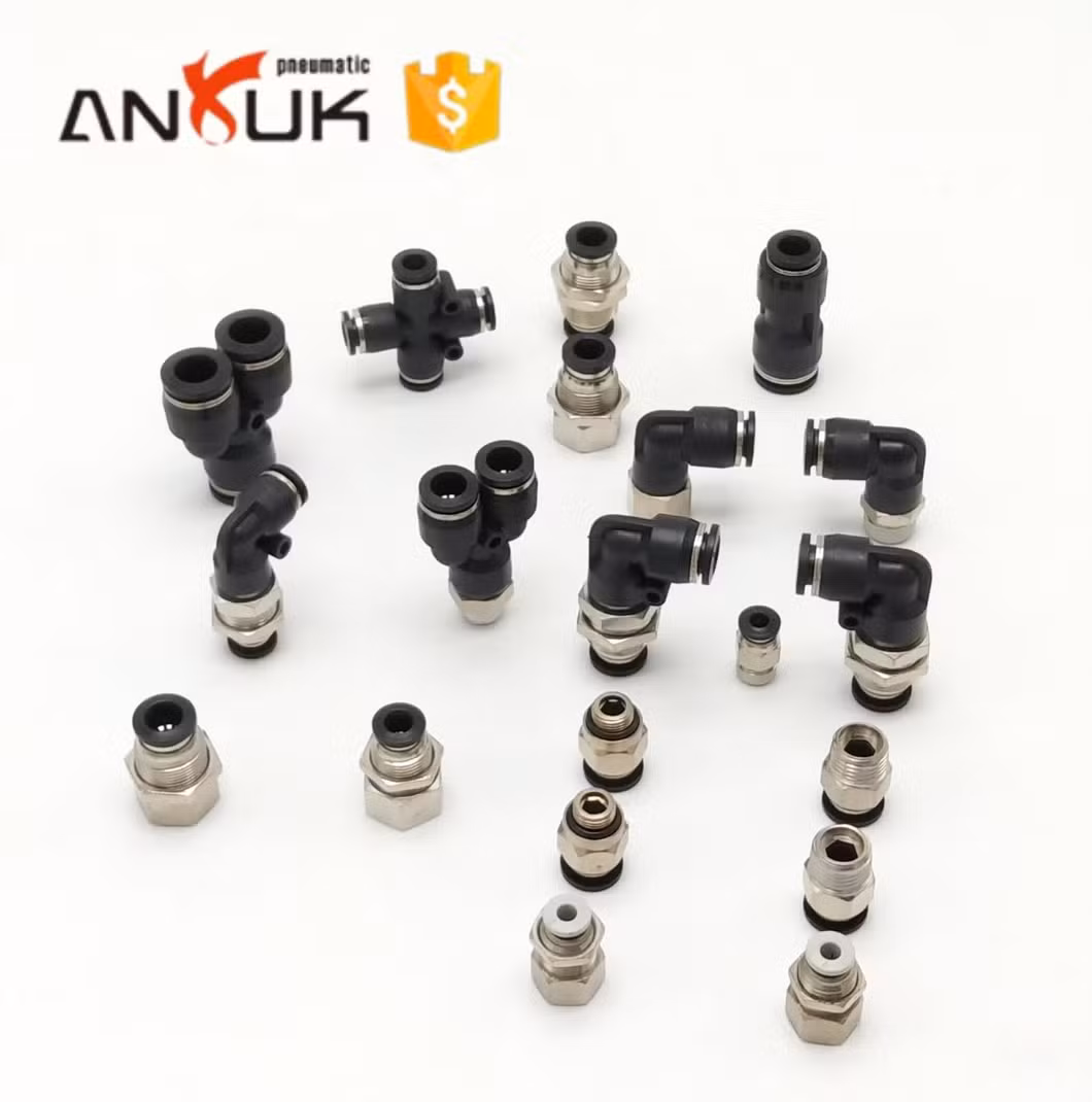 One Touch Stright Plastic Pneumatic Pipe Fitting