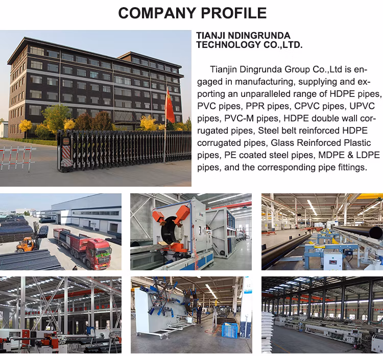 HDPE Pipes and Fittings PE Water Plastic Tube 20mm to 1200mm Size Polyethylene HDPE Pipe Tube