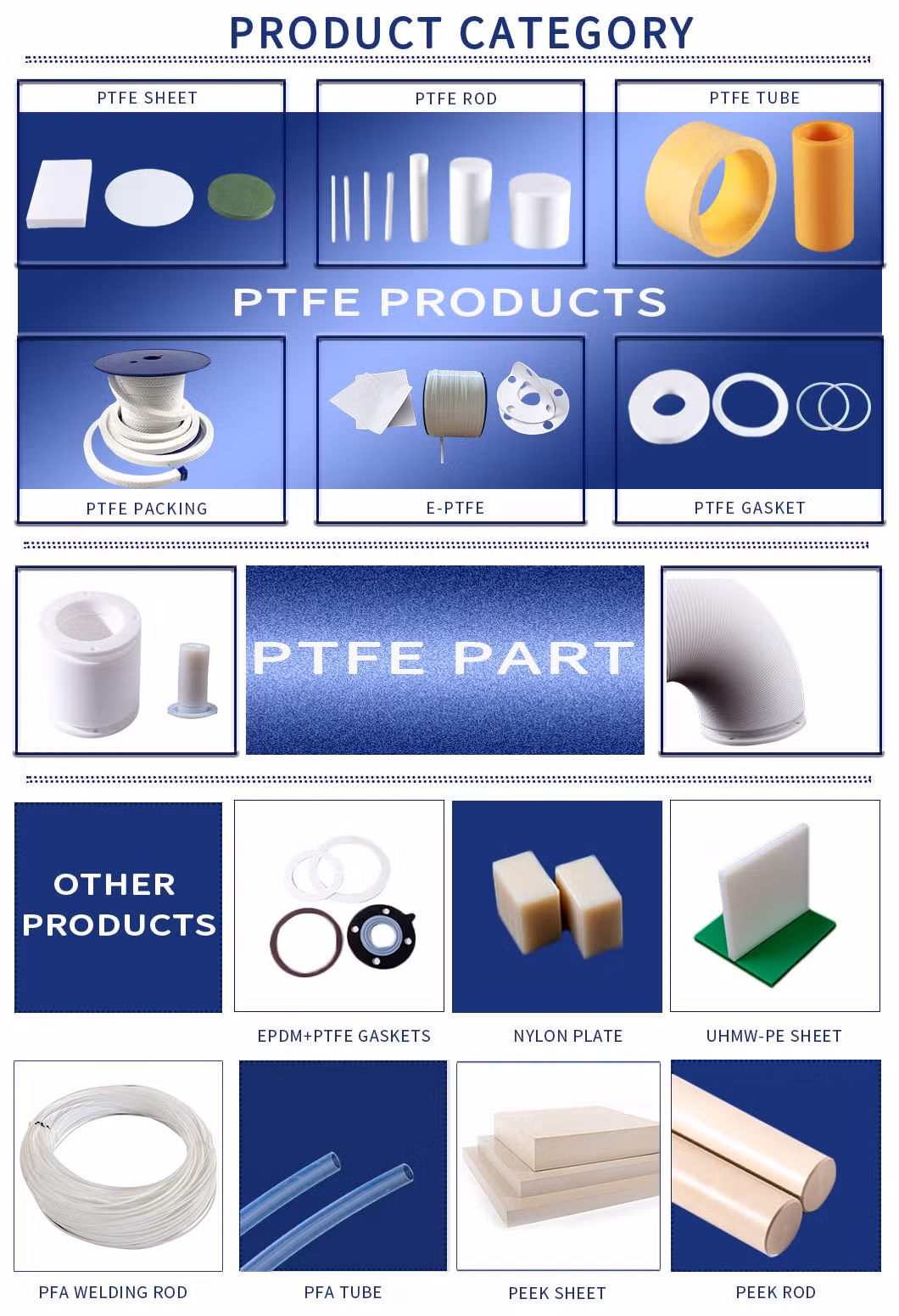 Factory Direct Sale Plastic PTFE Corrugated Hose Connect Clamping PTFE Pipe