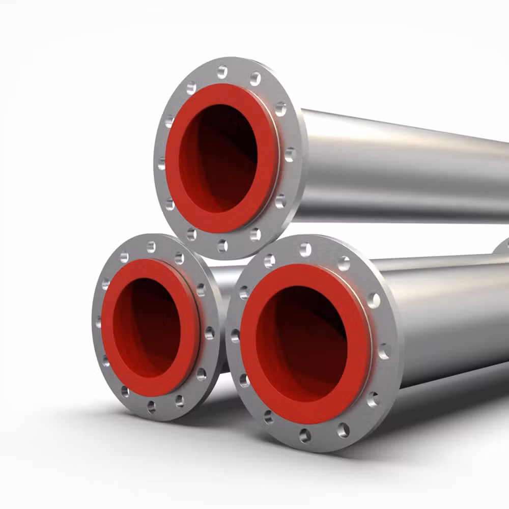 Gas Water Liquid Conveying Flexible Polyurethane PU Lined Carbon Steel Pipe Pipeline