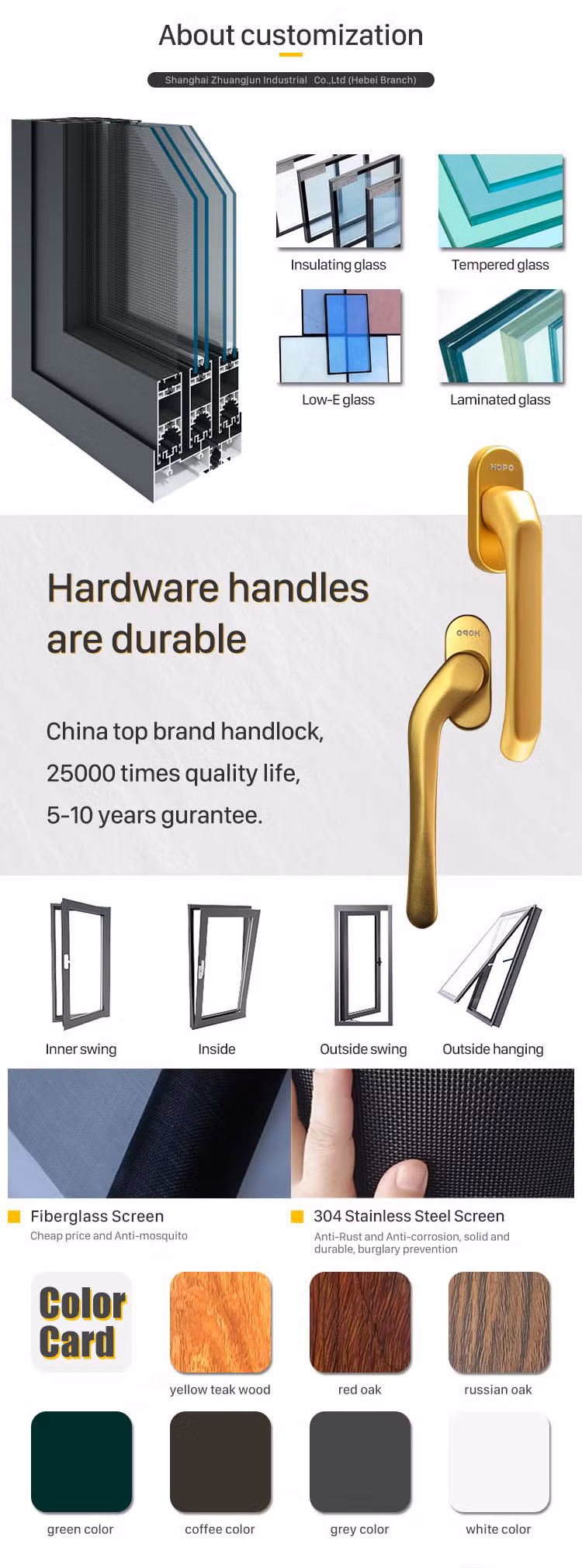 Plastic Steel Sliding Window PVC Windows