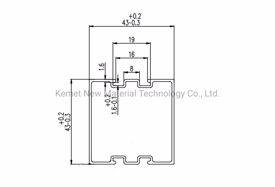 Mexico Aluminium Window Section Intermedio
