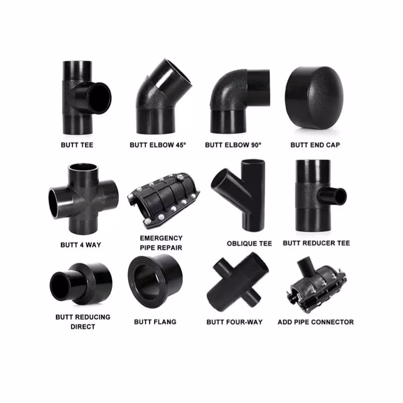 HDPE Pipe Fitting Socket Fusion Butt Fusion Fitting SDR11 SDR17 Stub End HDPE Pipe Flange Adapter Factory Price