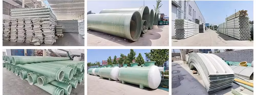Cooling Tower Process Buried FRP Pipes and Fittings Transport Industrial Water