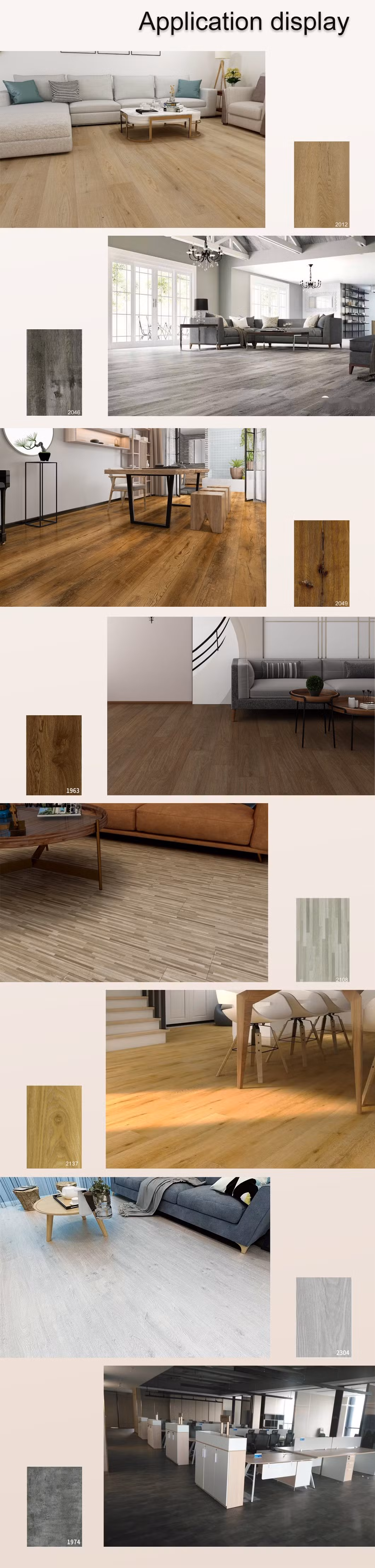 4-6mm Wholesale Price PVC Laminate Floor Anti Scratch Interlocking Vinyl Spc Flooring