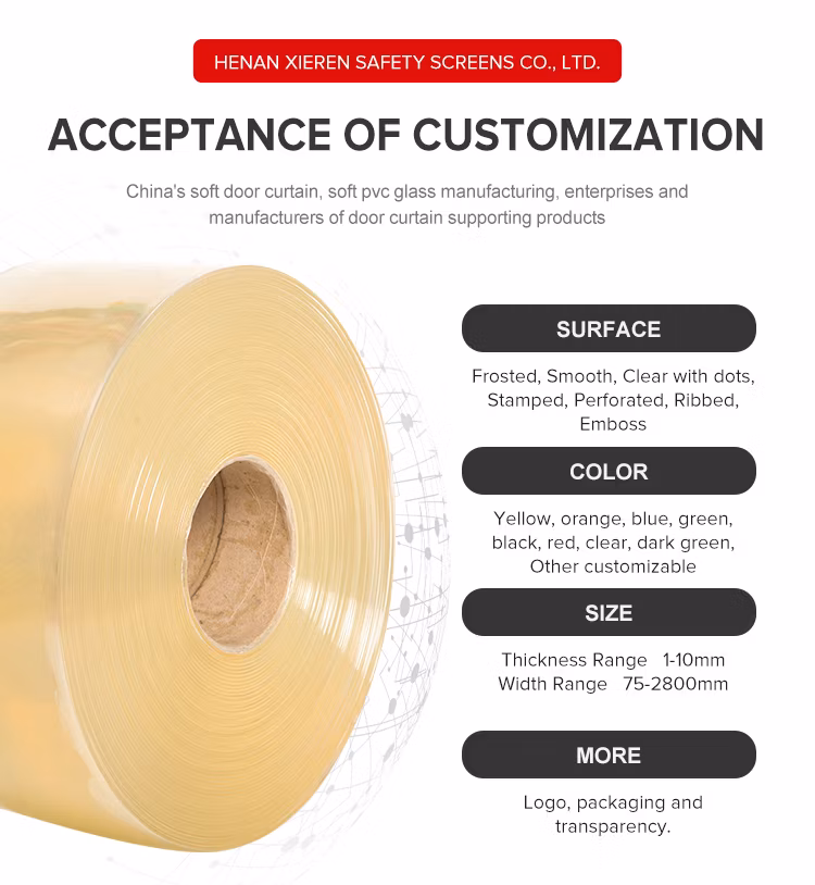 Furniture Dressing Curtain Glass Top Protection PVC Roll