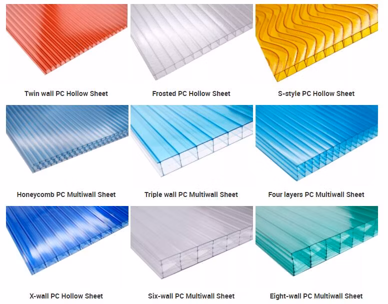 Customized Color and Size Anti-UV Triple Wall Polycarbonate Panels Multi Wall Polycarbonate Sheet