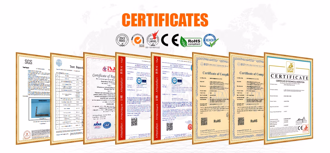 High Performance Silver Mirror Double Color Jinbao Coloured Corrugated Polycarbonate Sheet Cast-Acrylic