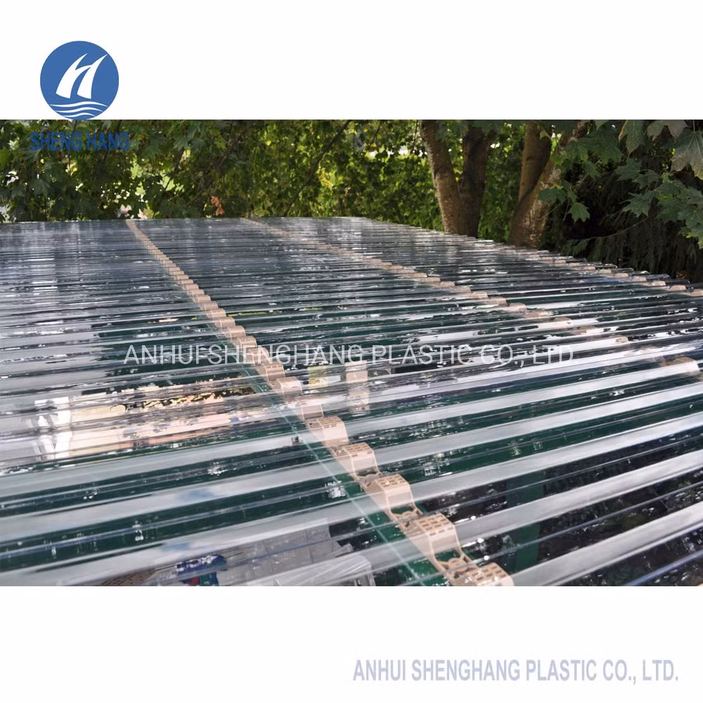 Factory Price UV Coated Plastic Skylight Clear Corrugated Polycarbonate Wave Sheet