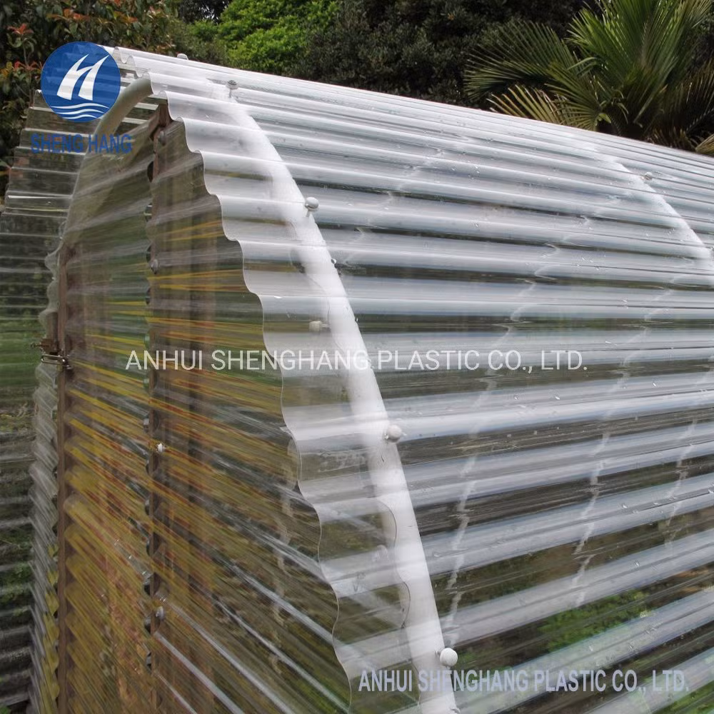 Factory Price UV Coated Plastic Skylight Clear Corrugated Polycarbonate Wave Sheet