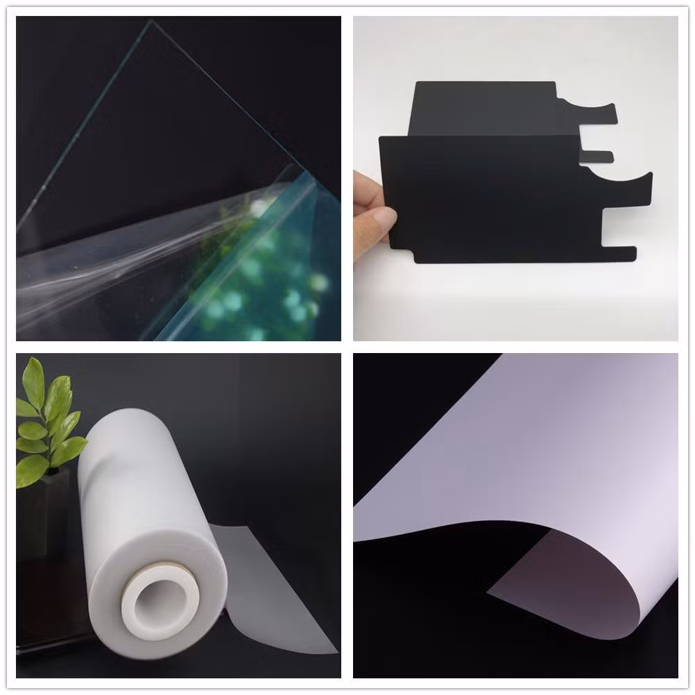 Clear Film Roll Black Color PC/Pet/PP/PS/PLA/PVC Film Sheet Rolls Polycarbonate Supplier for Carrier Tape Blister/Electronics Product Packaging