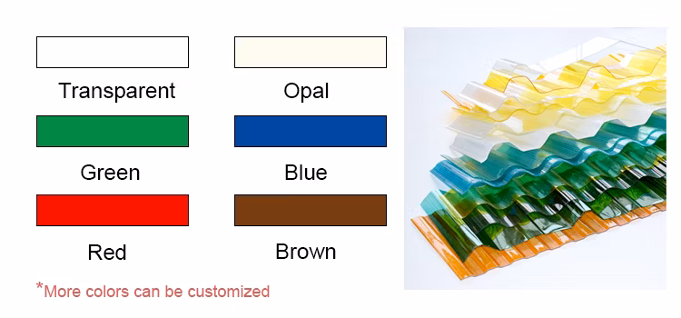 Customized Thickness Bronze and White Color Polycarbonate Solid Corrugated Rooding Sheet