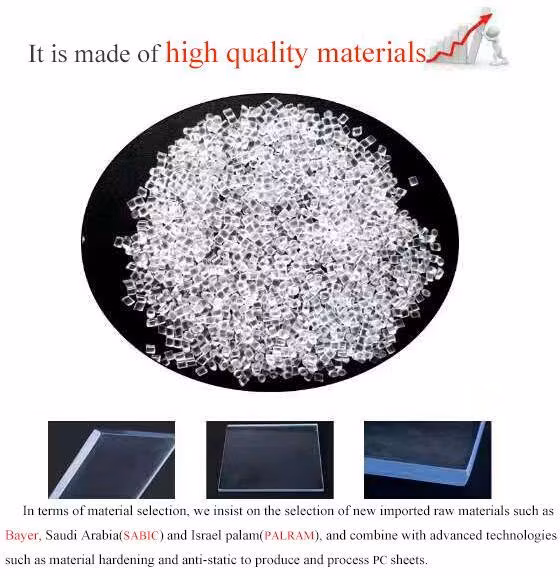 UV Protection High Transparent Solid Polycarbonate PC Sheet with 10 Years Warranty