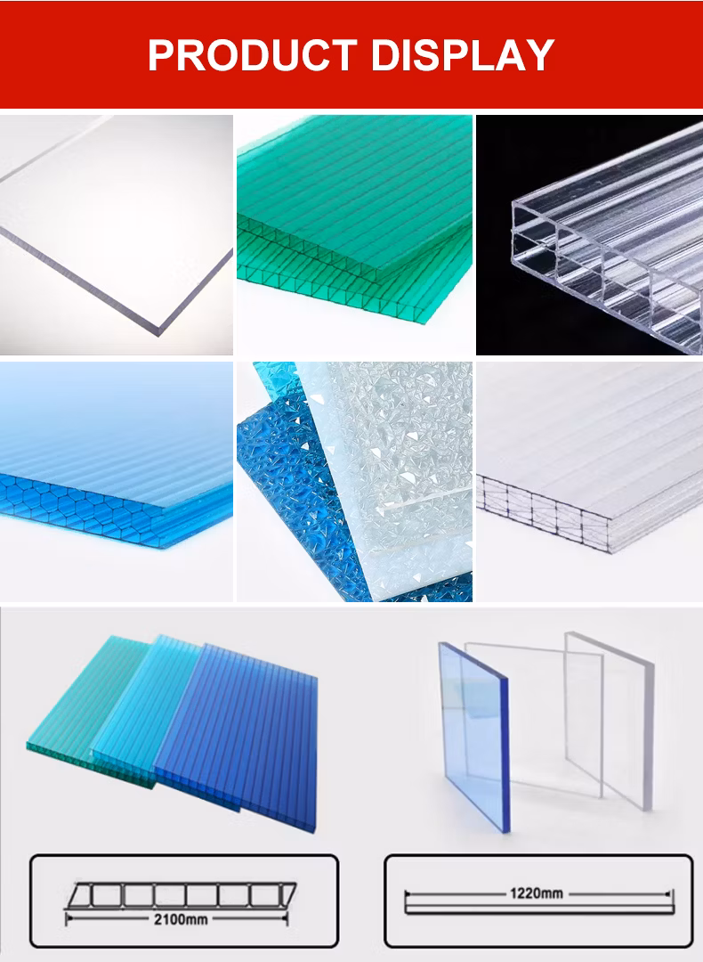 6mm Crystal Honeycomb Hollow Polycarbonate Sheet for Sale