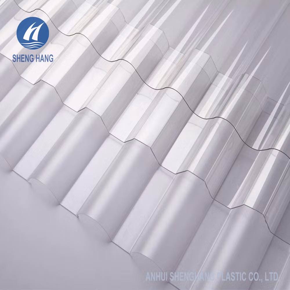 Factory Price UV Coated Plastic Skylight Clear Corrugated Polycarbonate Wave Sheet